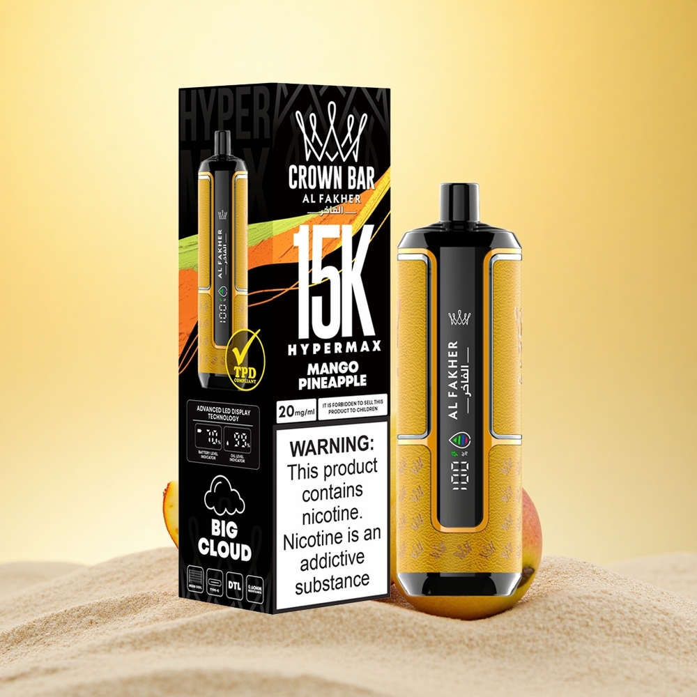 Al Fakher Crown Bar 15K Hypermax Ananas Mango 22ml Type-C 600mAh