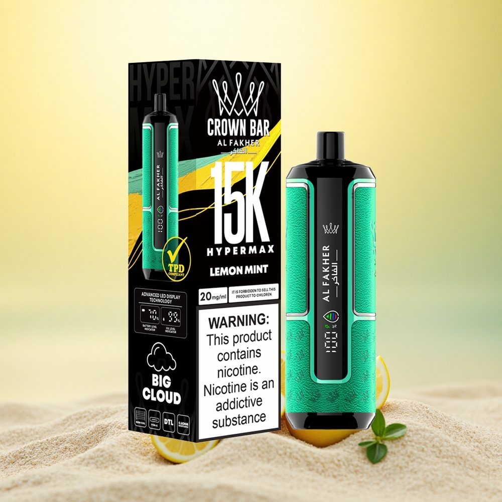 Al Fakher Crown Bar 15K Hypermax Citroen Munt 22ml 600mAh Type-C