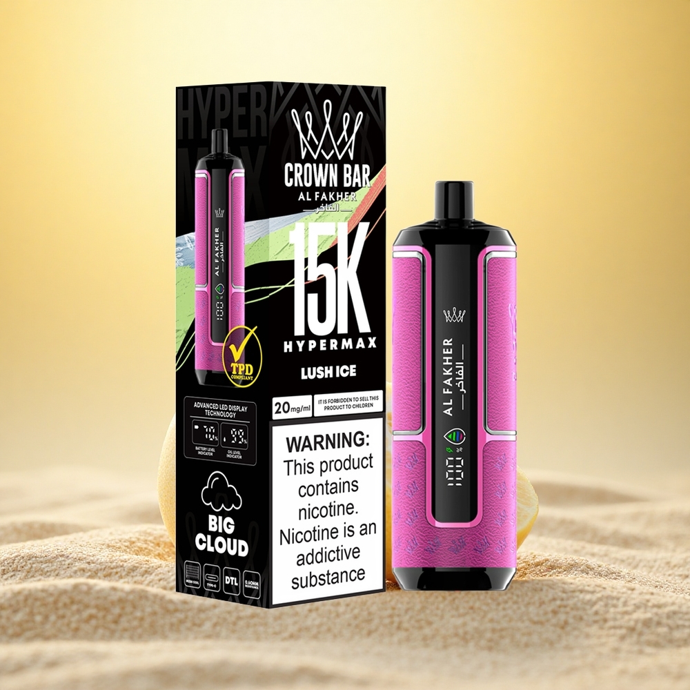 Al Fakher Crown Bar 15K Hypermax Frisse IJs Lichtgewicht 22ml DTL