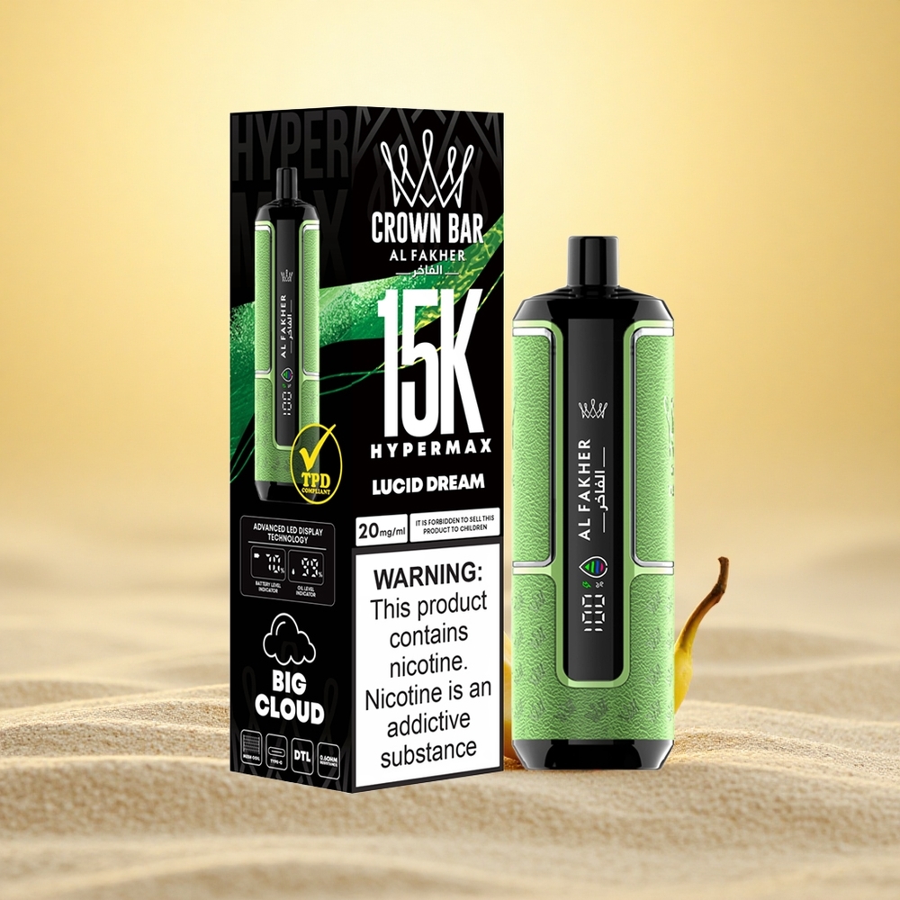 Al Fakher Crown Bar 15K Hypermax Helder Droom 22ml Type-C 600mAh