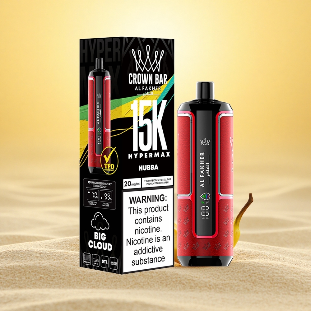 Al Fakher Crown Bar 15K Hypermax Hubba 22ml 600mAh Type-C