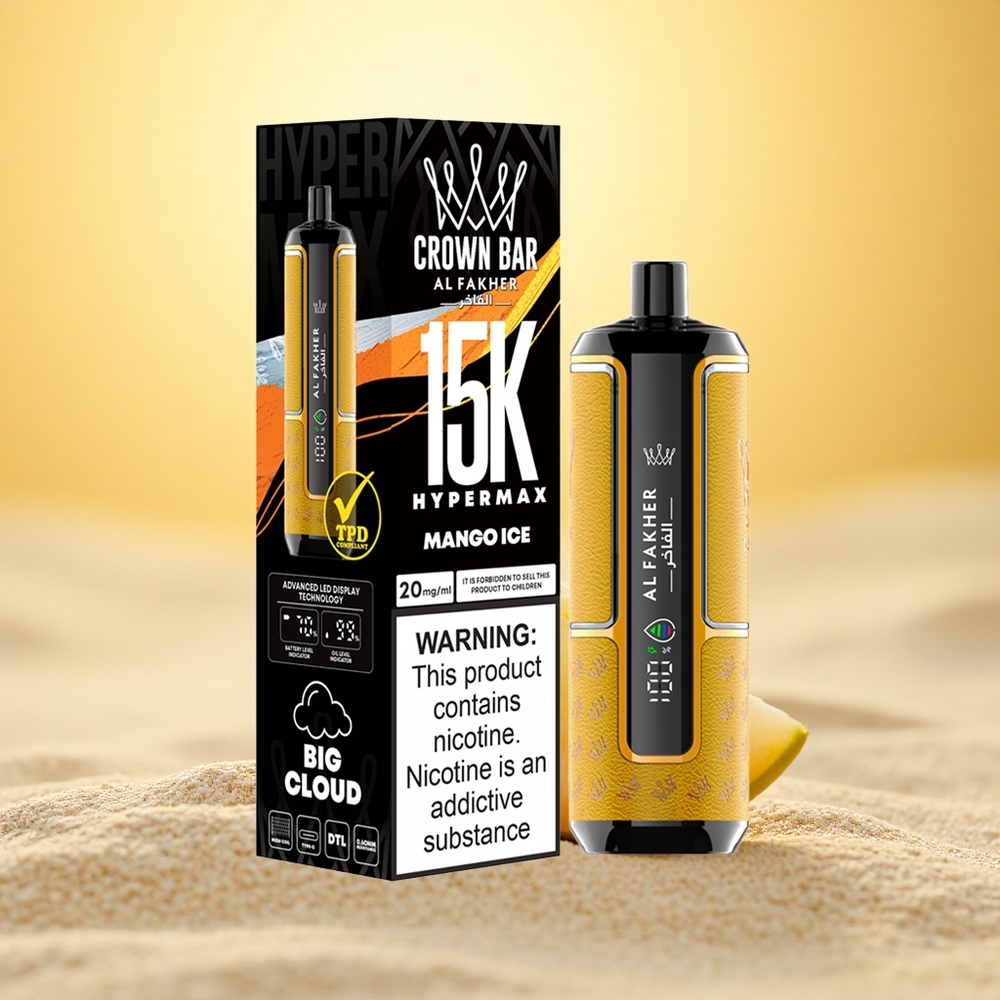 Al Fakher Crown Bar 15K Hypermax Mango IJs 22ml 600mAh Type-C