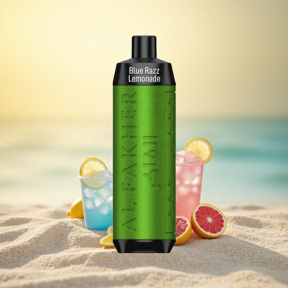 Al Fakher Crown Bar 8000 Crystal Blauwe Framboos Limonade met USB-C Opladen en 5mg Nicotine