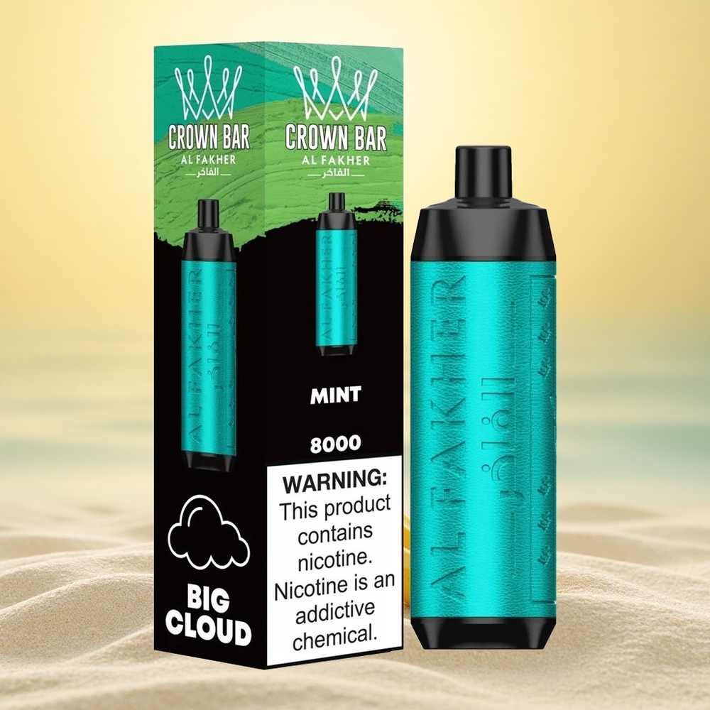 Al Fakher Crown Bar 8000 Crystal Kroon Bar Crystal Wegwerp Vape met USB-C en 18ml Vloeistof