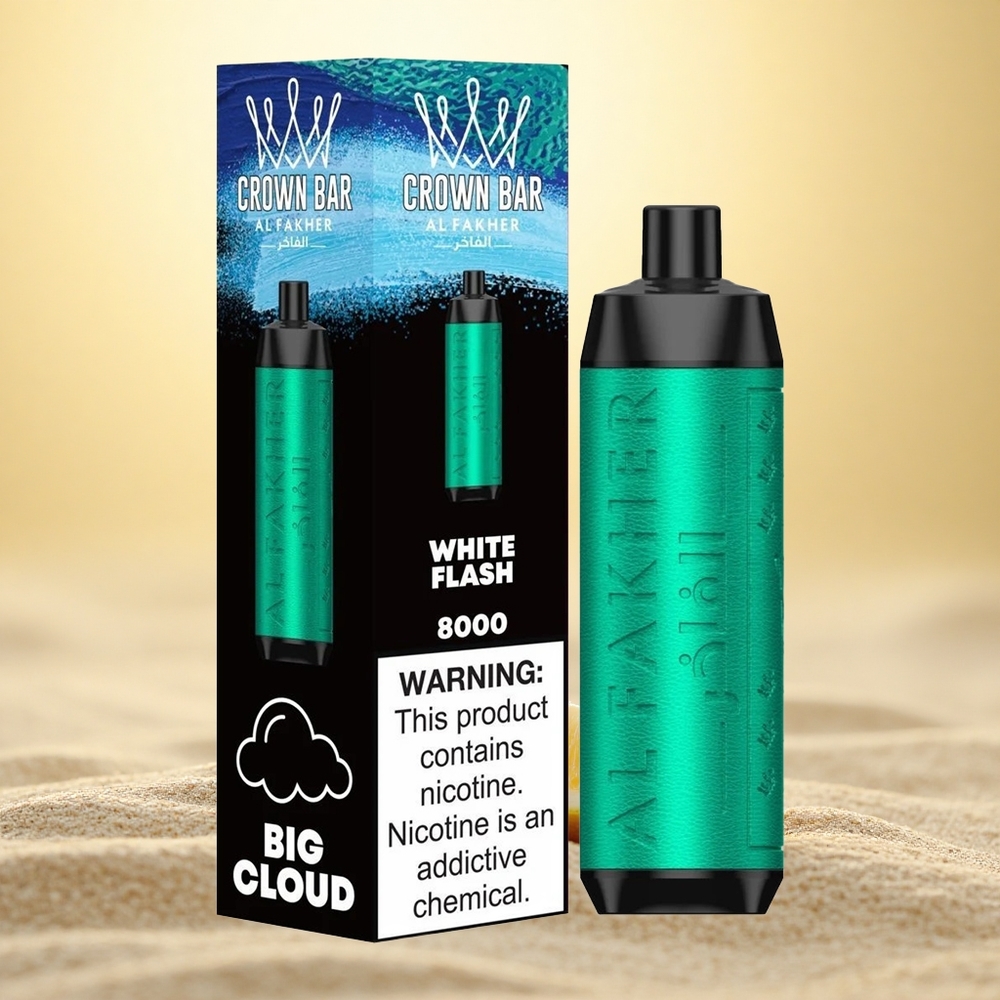 Al Fakher Crown Bar 8000 Crystal Witte Flits 600mAh Type-C 18ml