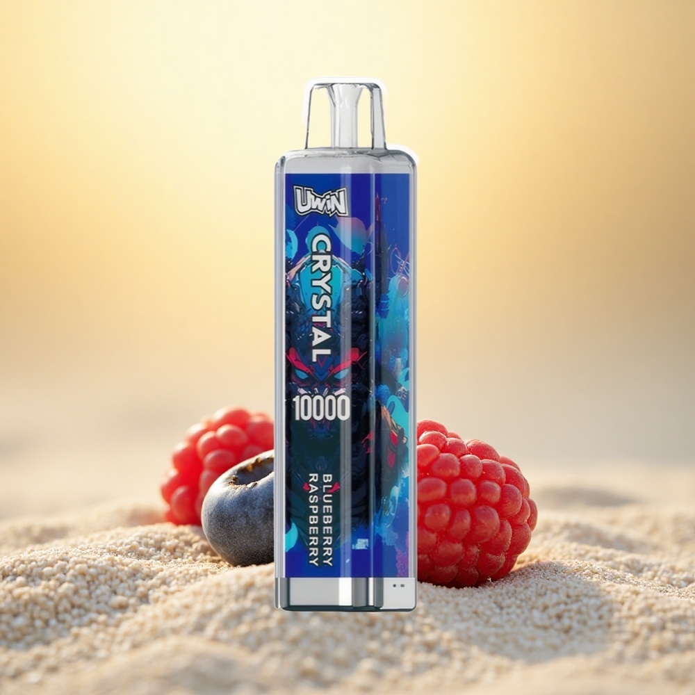 Uwin Crystal 10000 Puffs Blauwe Framboos RGB 18ml 650mAh Type-C Mesh