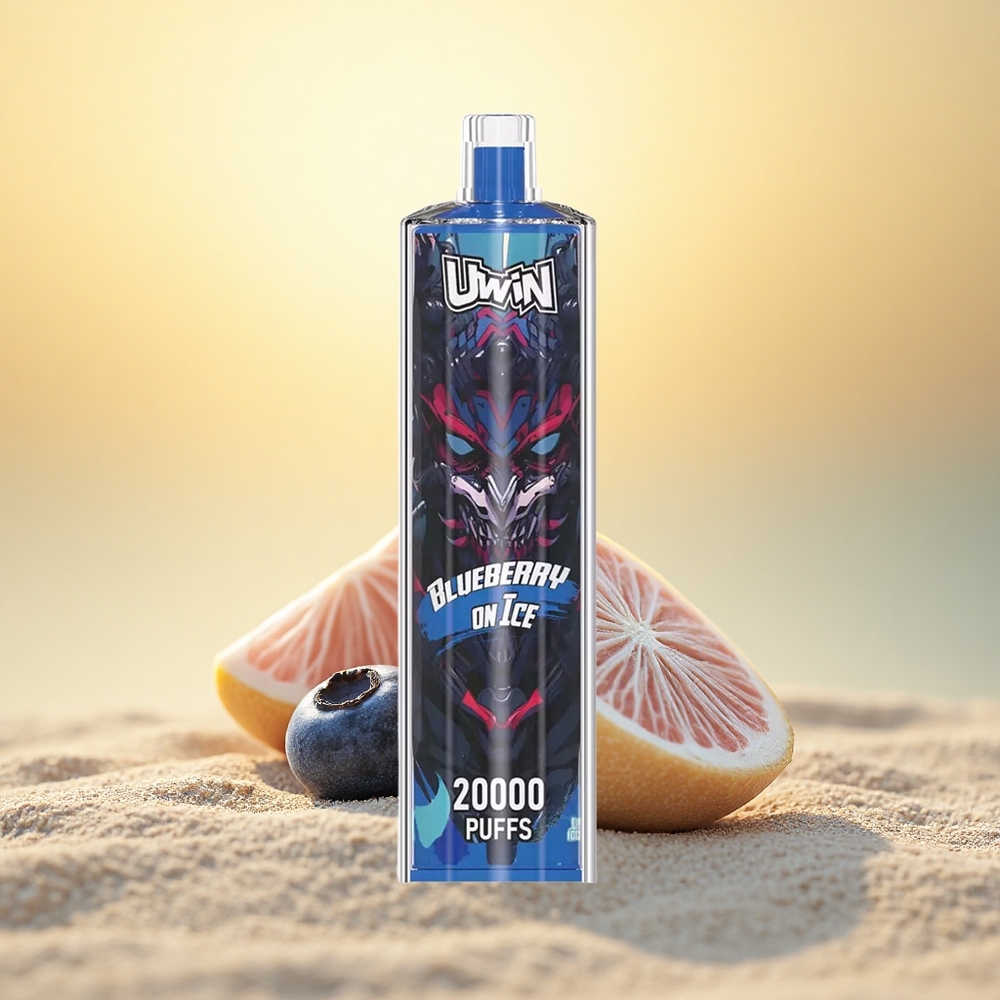 Uwin Shisha Hookah Crystal 20000 Puffs Blauwe Bes Op IJs - 22ml Mesh Coil Type-C