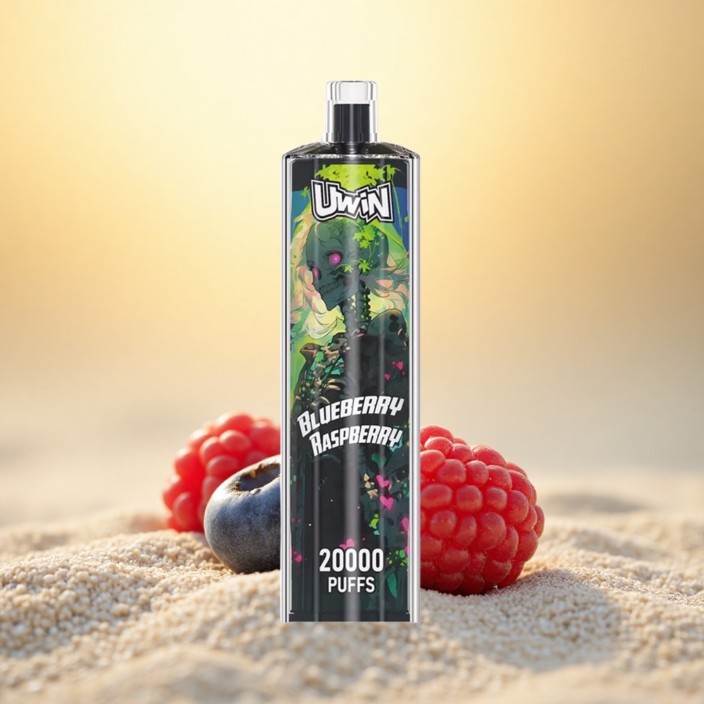 Uwin Shisha Hookah Crystal 20000 Puffs Blauwe Framboos Mesh Coil 22ml Type-C