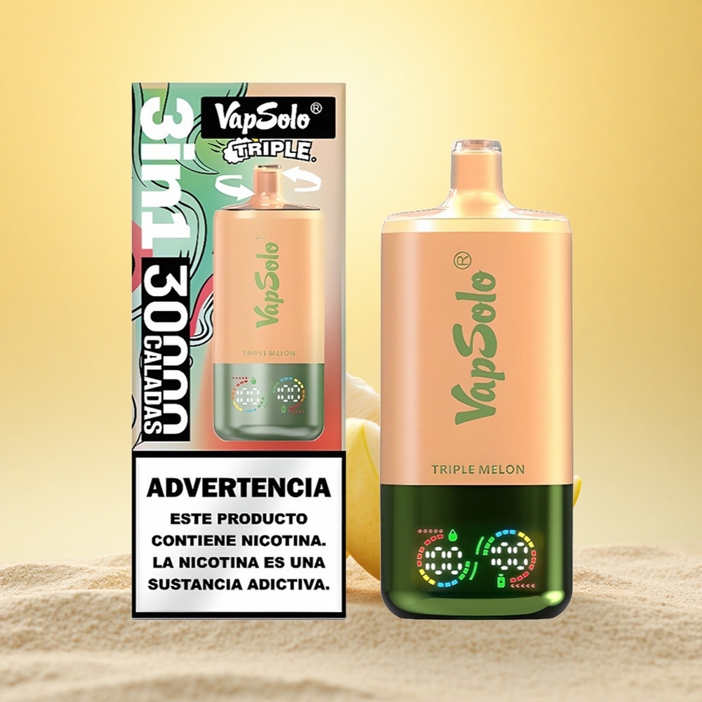 Vapsolo Triple 30000 Puffs Drie Meloenen 40ml Type-C