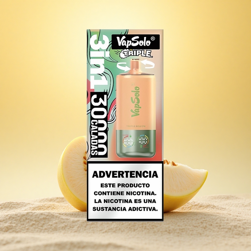 Vapsolo Triple 30000 Puffs Drie Meloenen 40ml Type-C