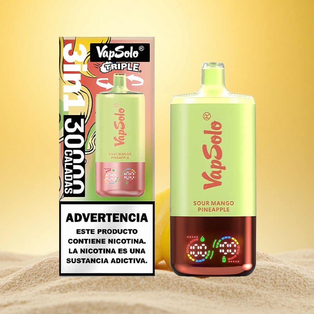 Vapsolo Triple 30000 Puffs Zure Mango Ananas Type-C 40ml