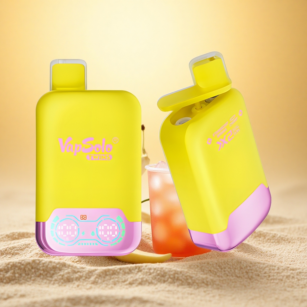 Vapsolo Twins 20000 Puffs Aardbei Banaan & Bruisende Kers Type-C 40ml