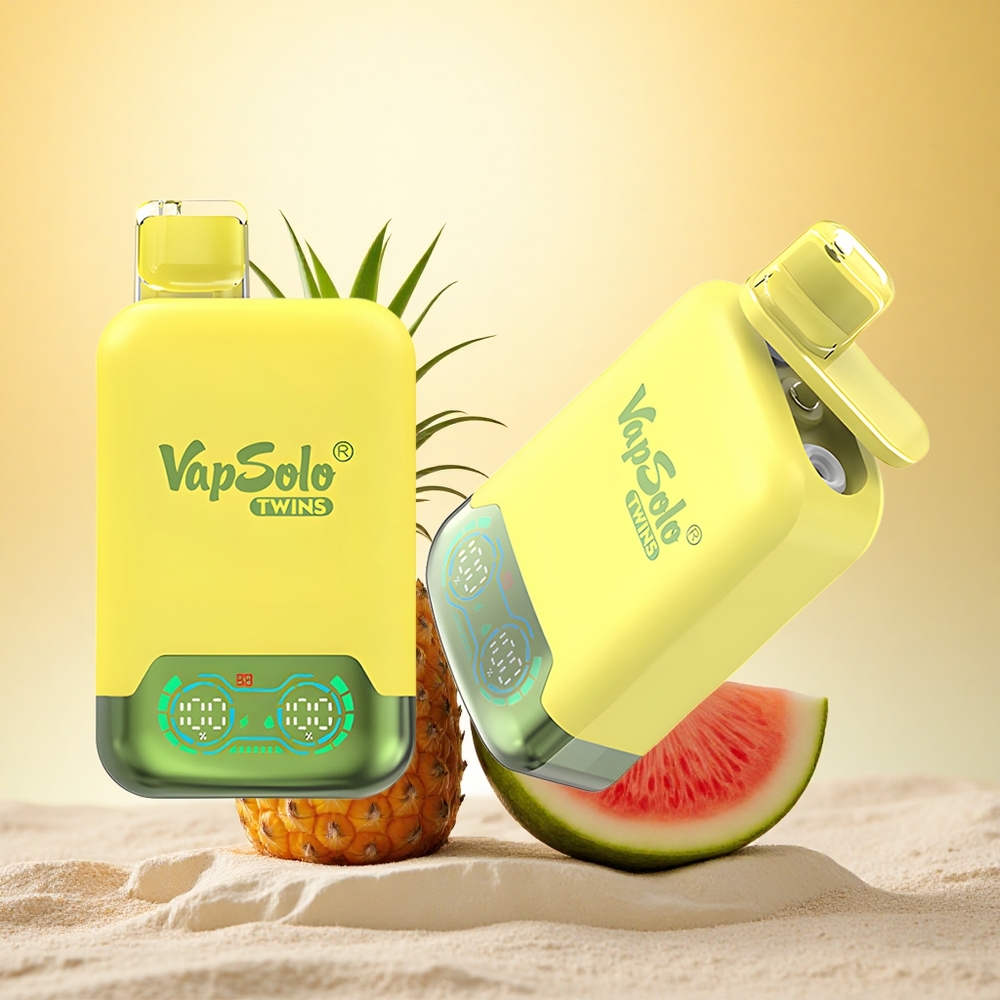 Vapsolo Twins 20000 Puffs Ananas Kokos & Watermeloen IJs met 40ml Vloeistof en Type-C Opladen
