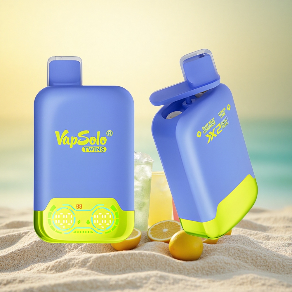 Vapsolo Twins 20000 Puffs Blauwe Framboos Citroenade & Citroen Limoen 40ml Type-C