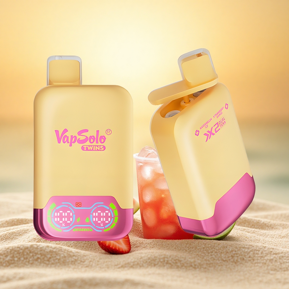 Vapsolo Twins 20000 Puffs Watermeloen IJs & Aardbei Mango 40ml Type-C