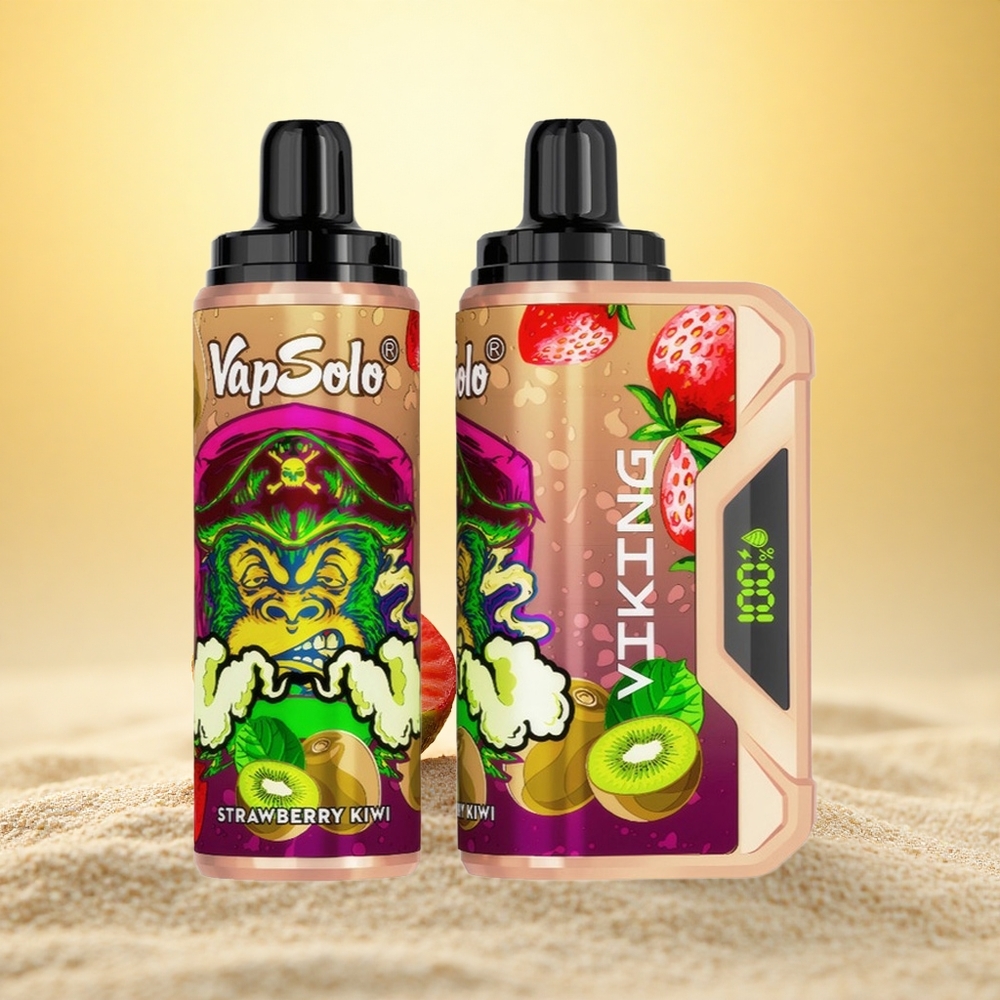 VapSolo VIKING 12000 Puffs Aardbei Kiwi 22ml Type-C Display