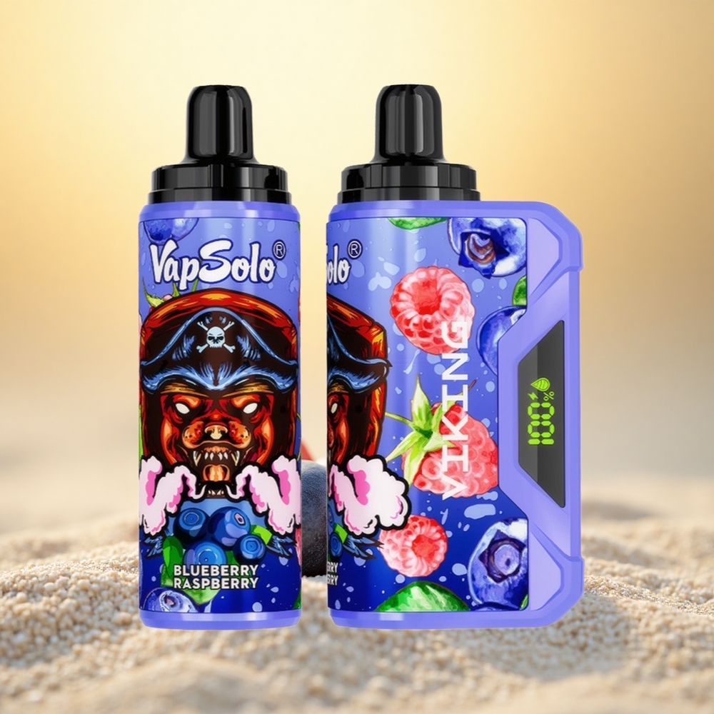 VapSolo VIKING 12000 Puffs Blauwe Framboos Type-C 22ml