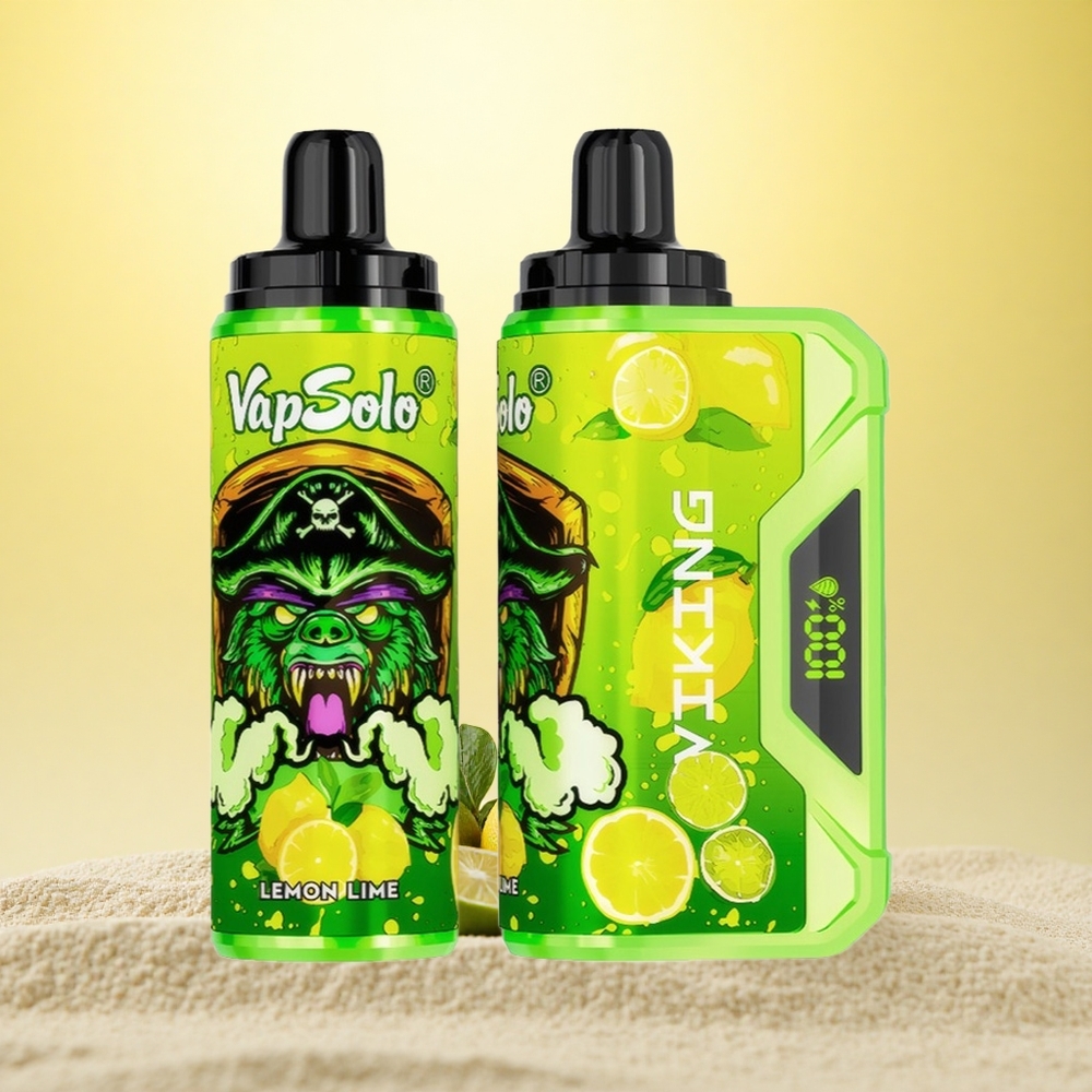 VapSolo VIKING 12000 Puffs Citroen Limoen Type-C 22ml Display