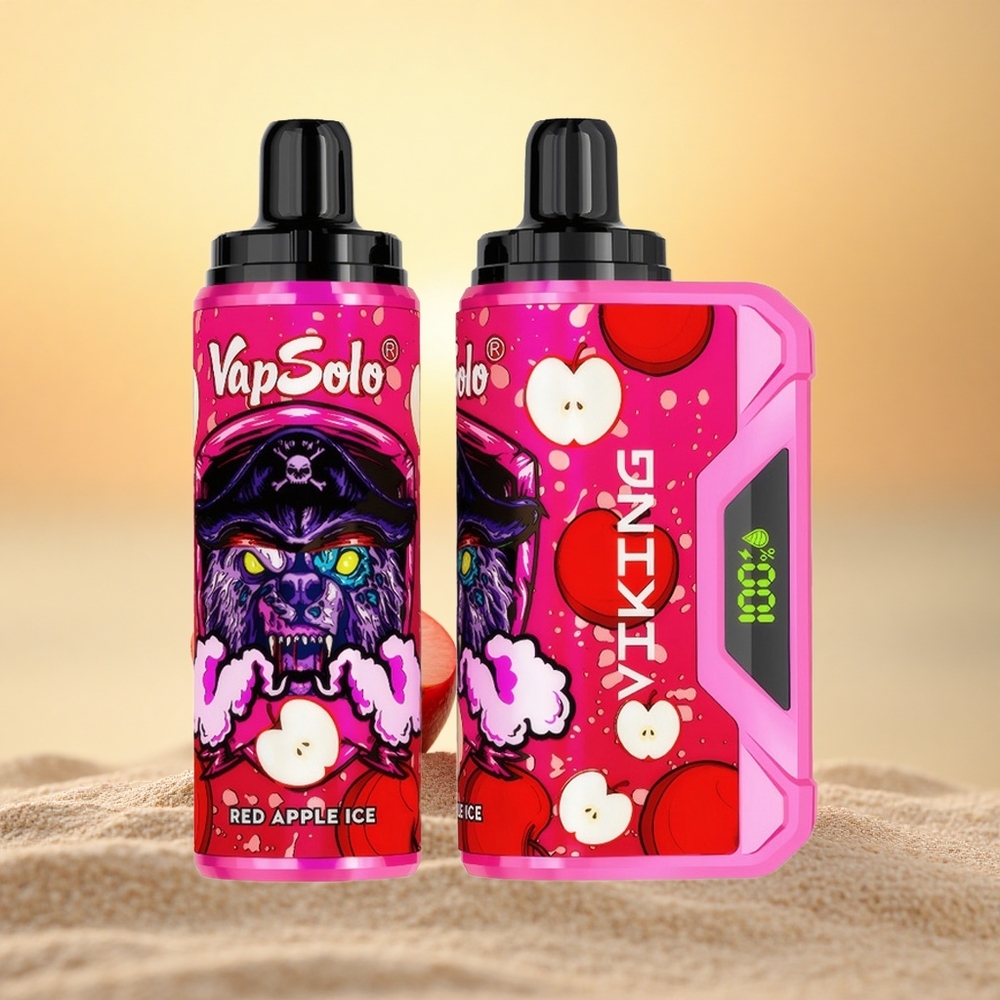 VapSolo VIKING 12000 Puffs Rode Appel IJs Type-C 22ml