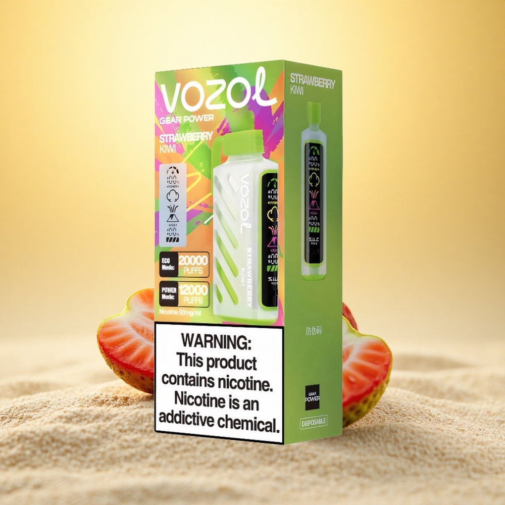 VOZOL Gear Power 20000 Puffs Aardbei Kiwi Dual Mesh Coil 20mL 50mg