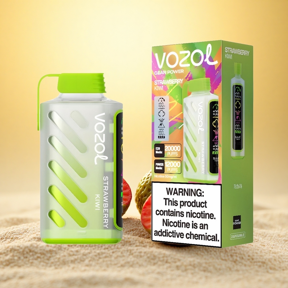 VOZOL Gear Power 20000 Puffs Aardbei Kiwi Dual Mesh Coil 20mL 50mg