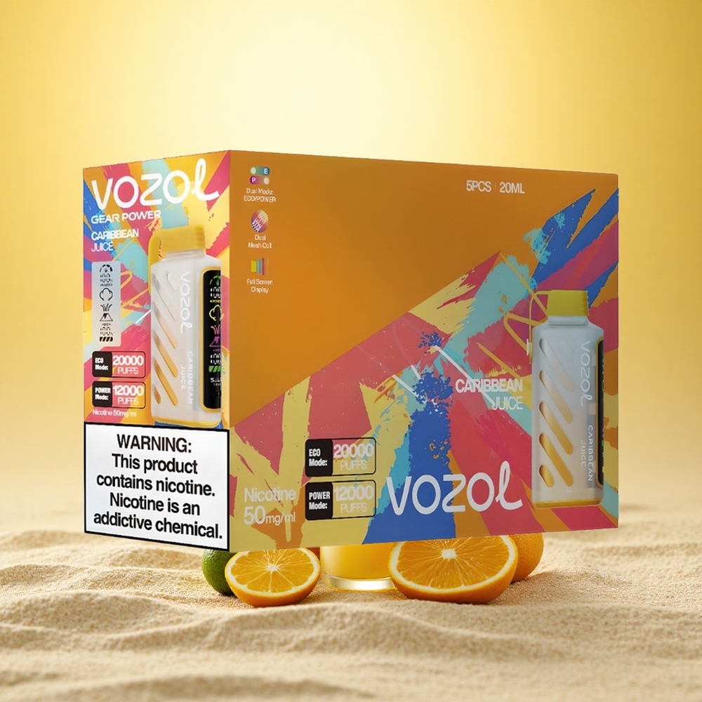 VOZOL Gear Power 20000 Puffs Caribbean Sap met Dual Mesh Coil en 20mL Vloeistof