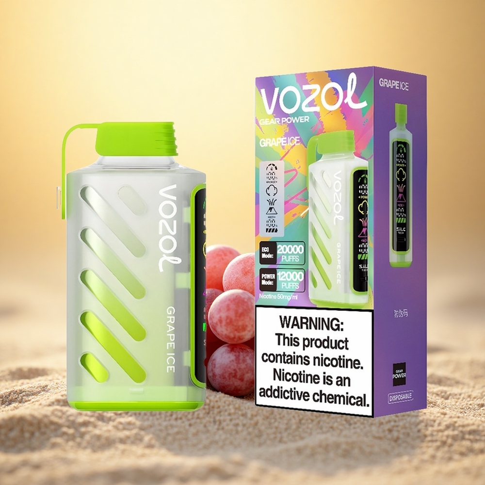 VOZOL Gear Power 20000 Puffs Druiven IJs Dual Mesh 20mL 5%