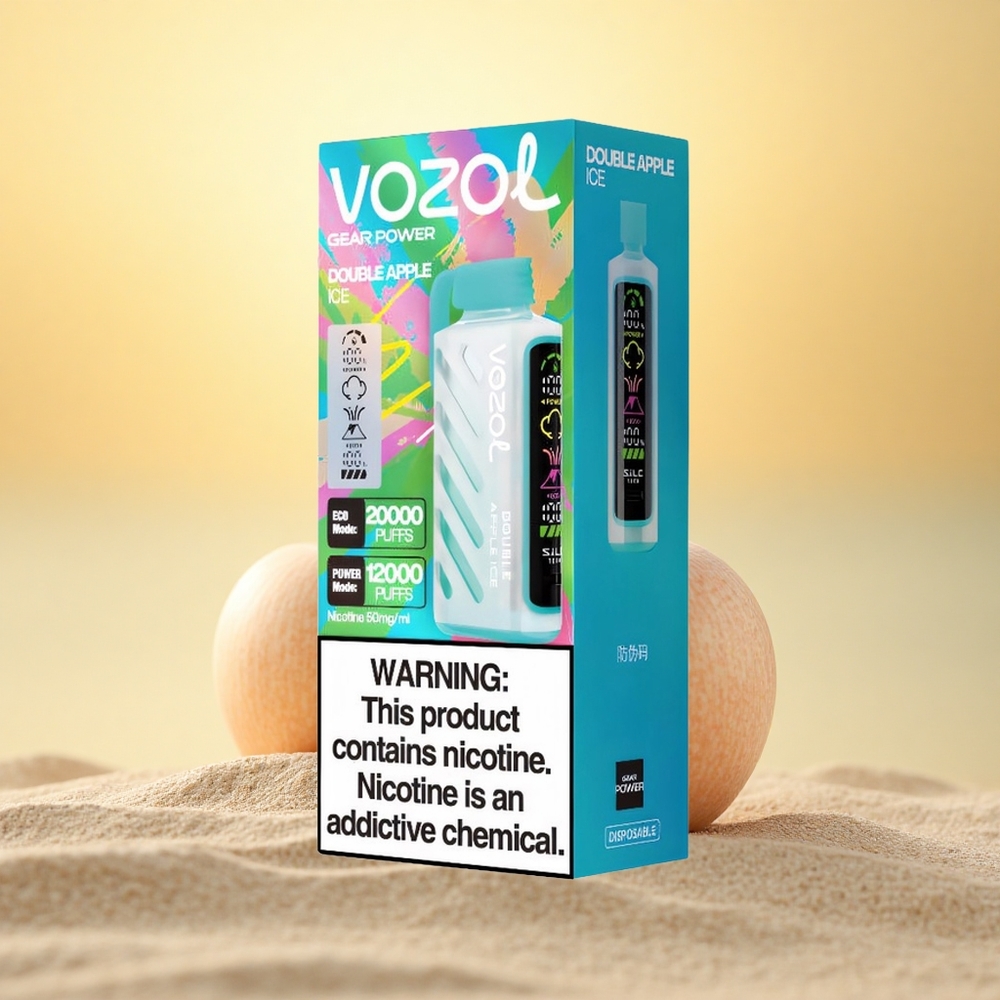 VOZOL Gear Power 20000 Puffs Dubbele Appel IJs met Dual Mesh Coil en 20mL Vloeistof