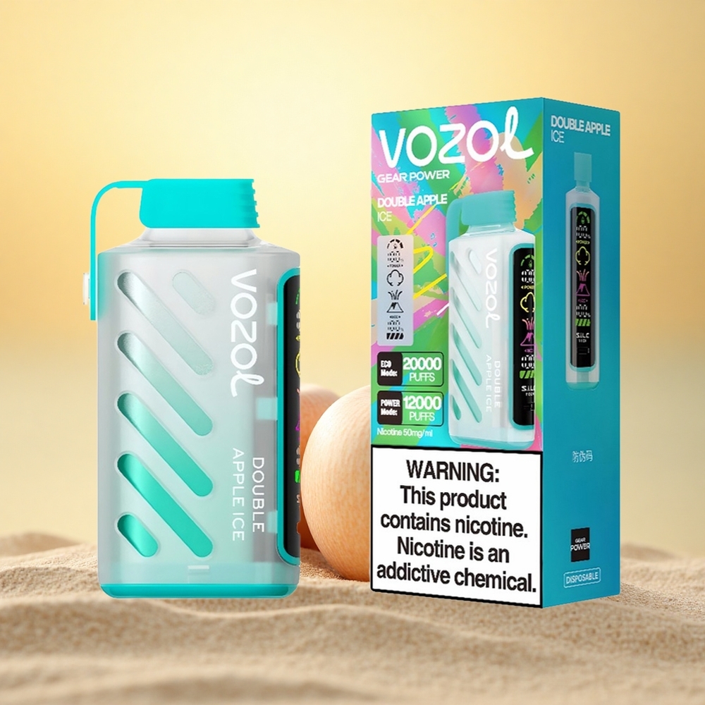 VOZOL Gear Power 20000 Puffs Dubbele Appel IJs met Dual Mesh Coil en 20mL Vloeistof