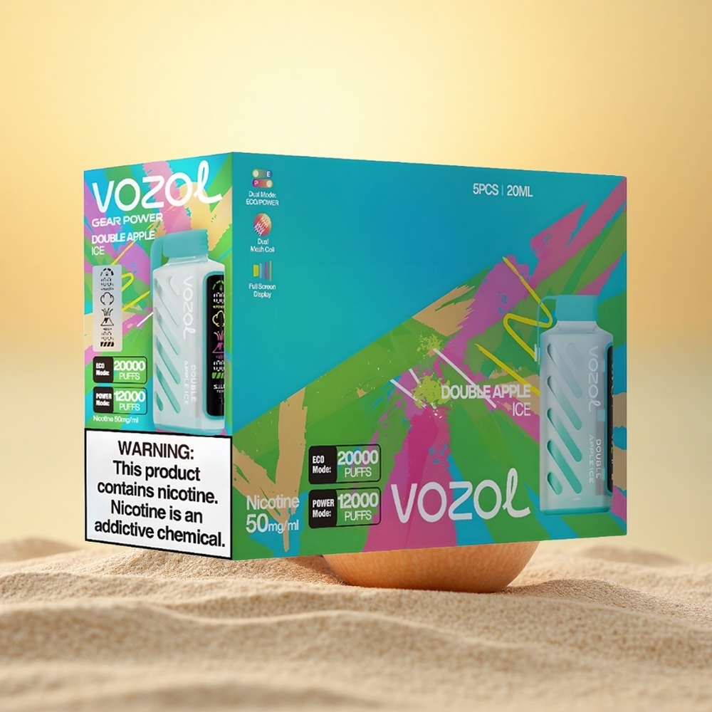 VOZOL Gear Power 20000 Puffs Dubbele Appel IJs met Dual Mesh Coil en 20mL Vloeistof