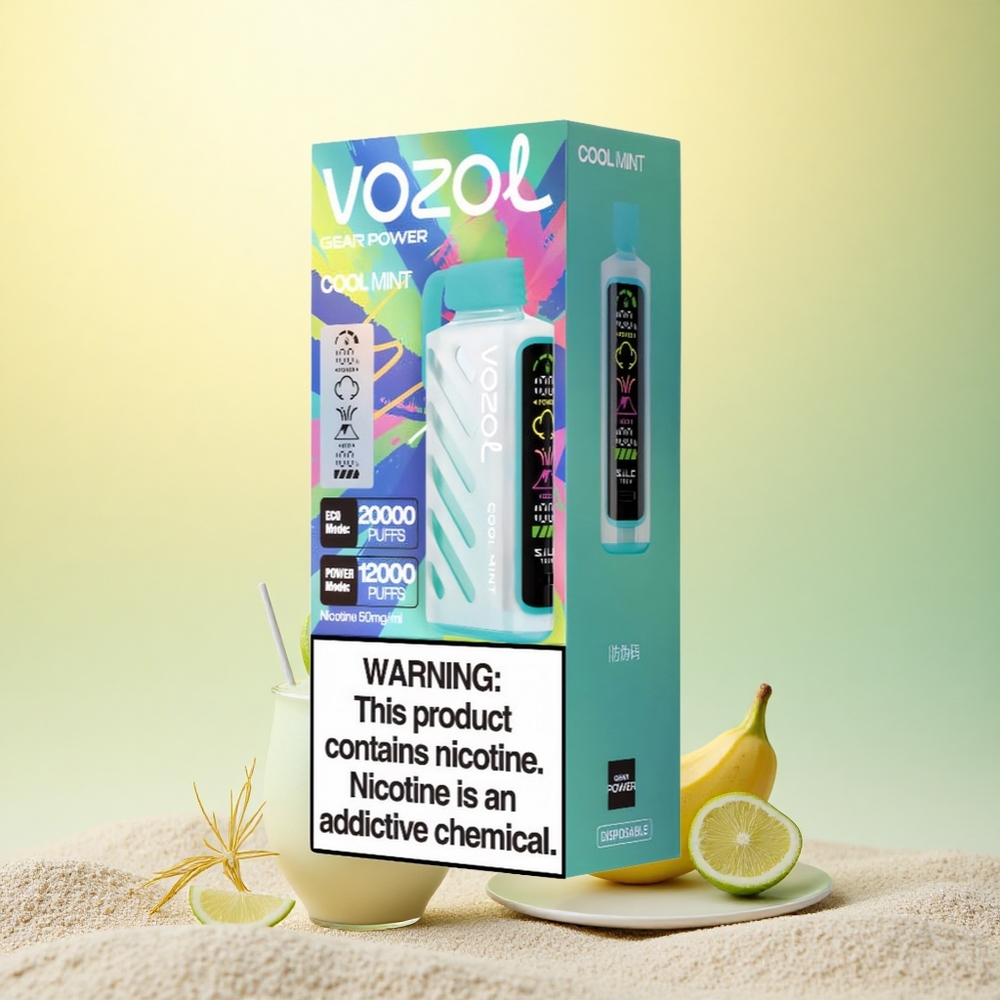 VOZOL Gear Power 20000 Puffs Koel Munt Dual Mesh Coil 20mL 50mg