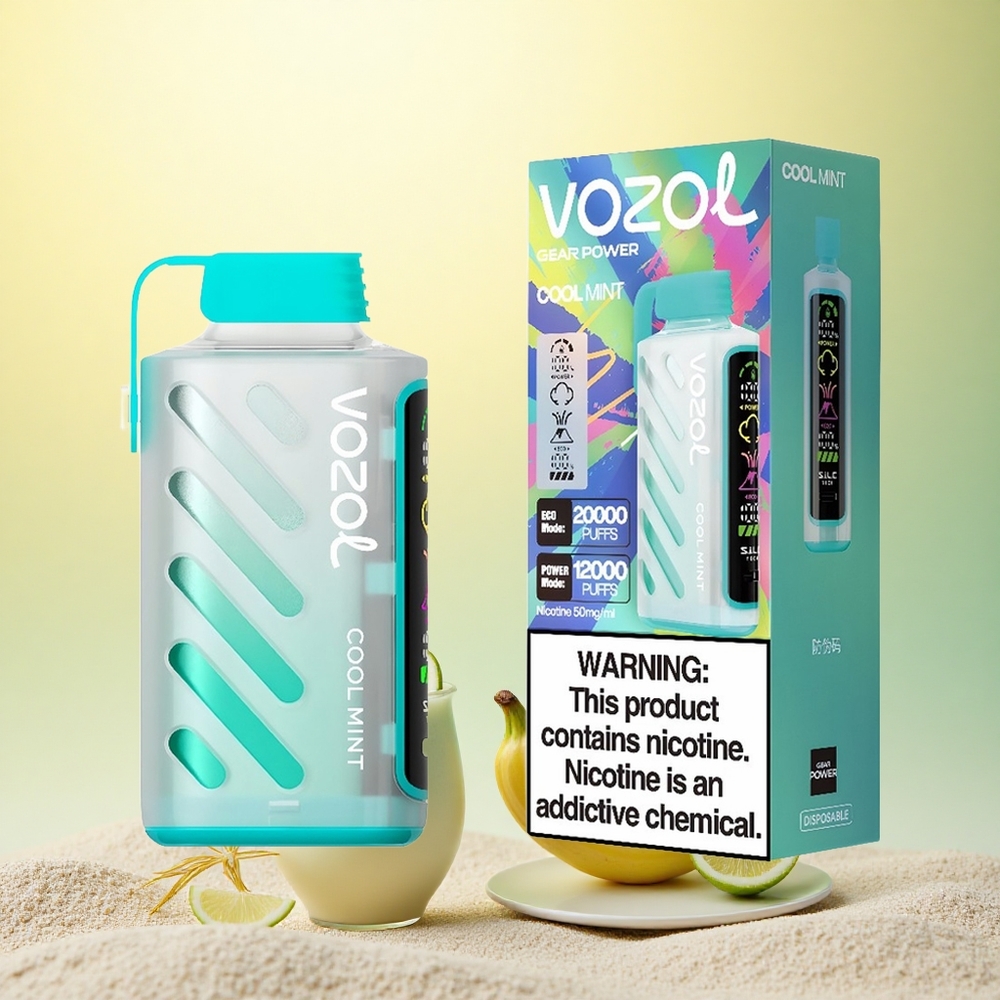 VOZOL Gear Power 20000 Puffs Koel Munt Dual Mesh Coil 20mL 50mg