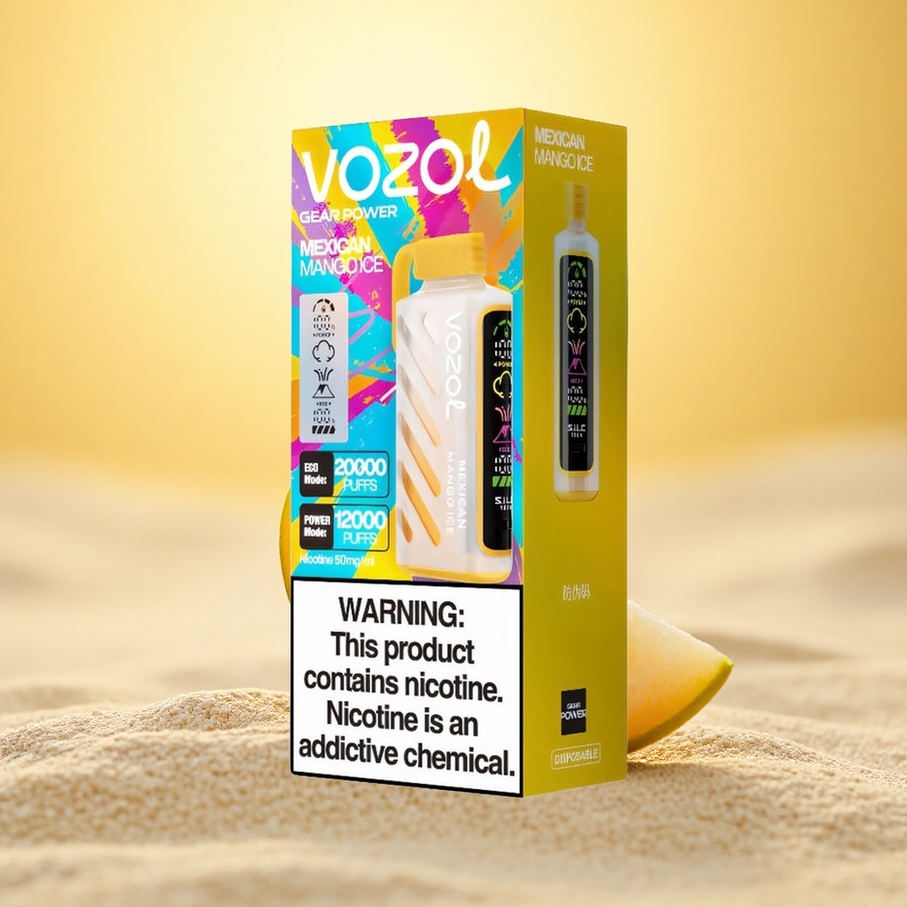 VOZOL Gear Power 20000 Puffs Mexicaanse Mango IJs met Dual Mesh Coil & 20mL Vloeistof