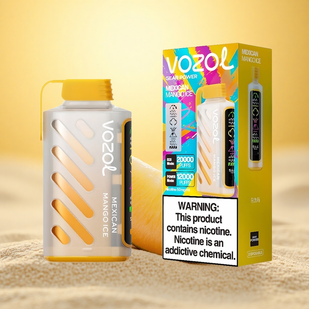 VOZOL Gear Power 20000 Puffs Mexicaanse Mango IJs met Dual Mesh Coil & 20mL Vloeistof