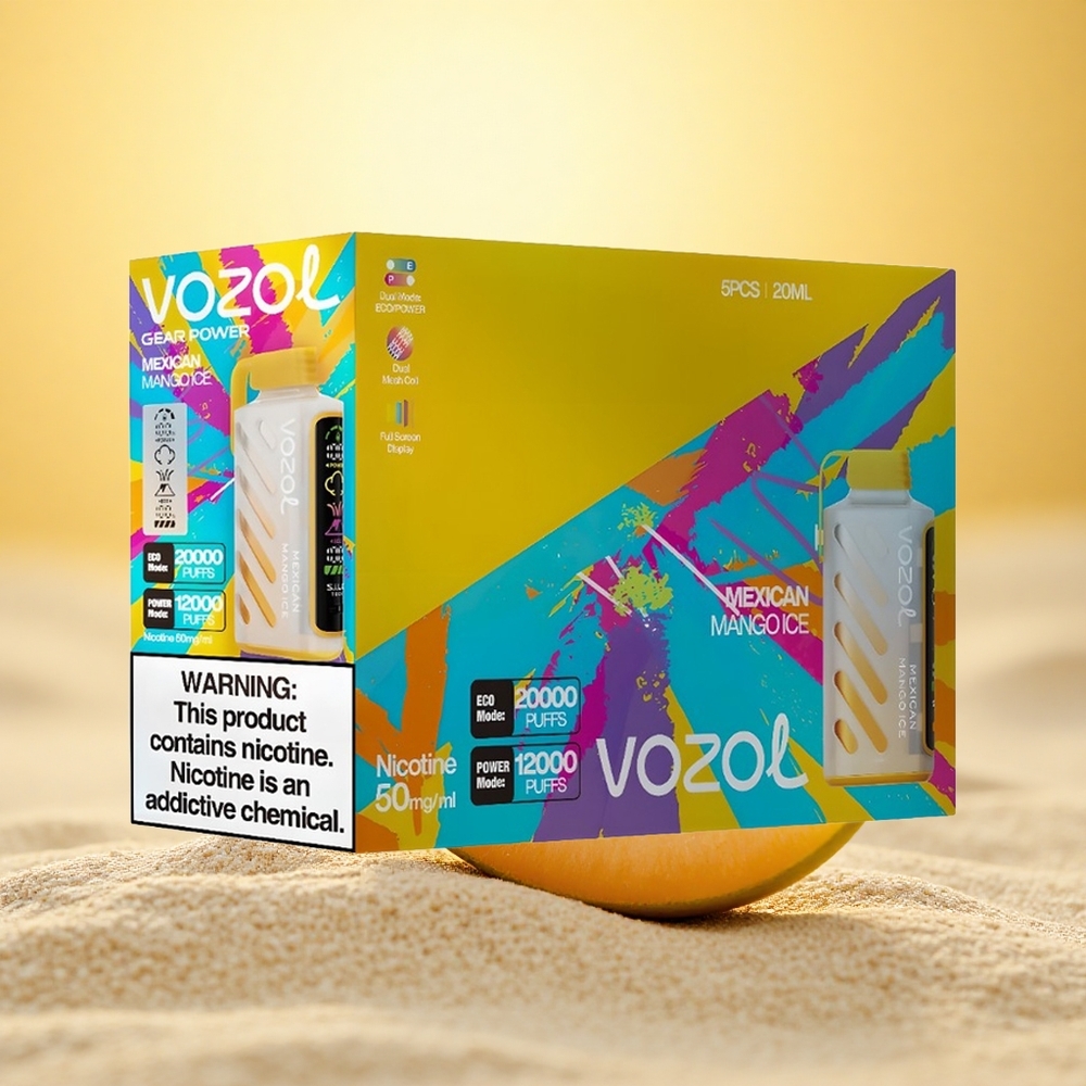 VOZOL Gear Power 20000 Puffs Mexicaanse Mango IJs met Dual Mesh Coil & 20mL Vloeistof