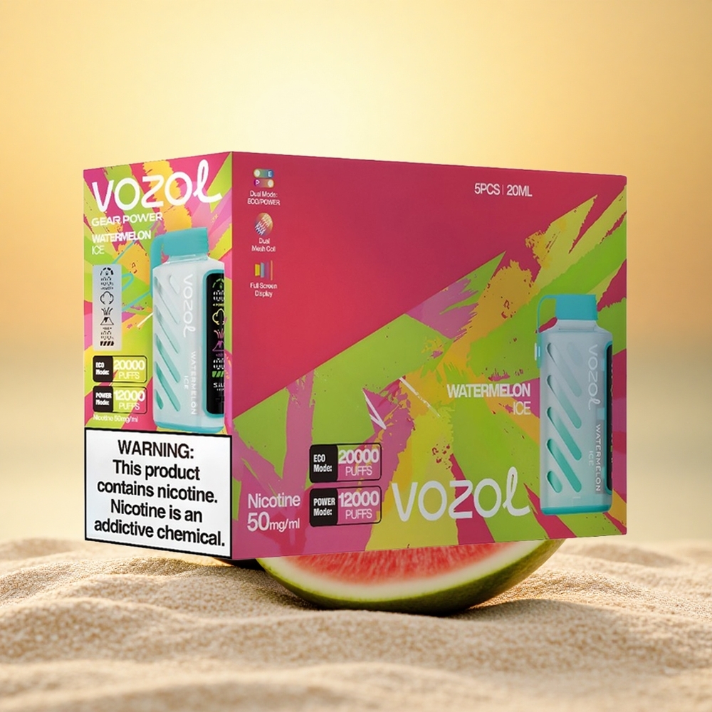 VOZOL Gear Power 20000 Puffs Watermeloen IJs 20mL Dual Mesh