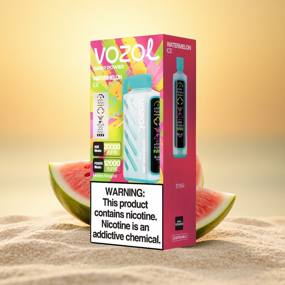 VOZOL Gear Power 20000 Puffs Watermeloen IJs 20mL Dual Mesh