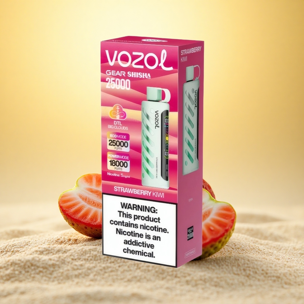 VOZOL Gear Shisha 25000 Puffs Aardbei Kiwi Dual Mesh 1000mAh