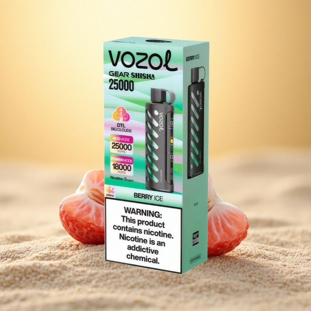 VOZOL Gear Shisha 25000 Puffs Bessenijs Dual Mesh 1000mAh