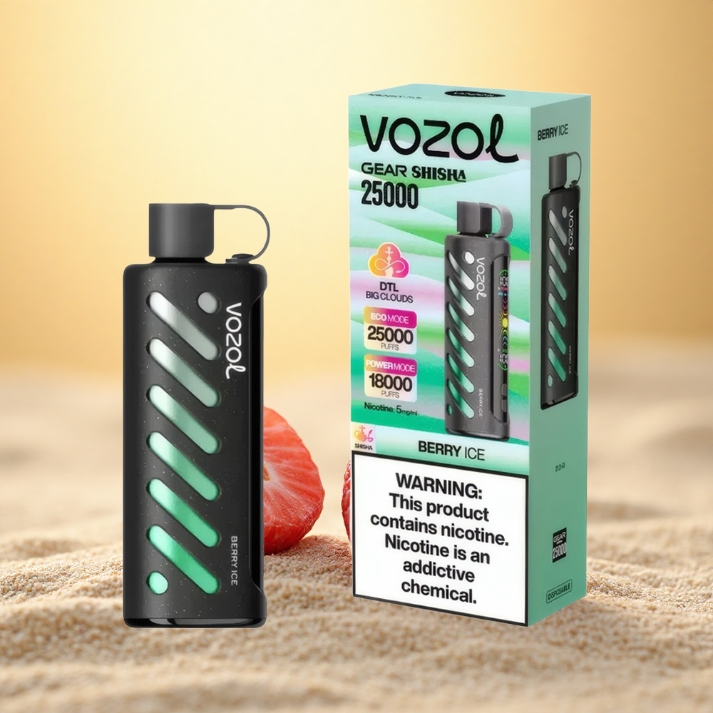 VOZOL Gear Shisha 25000 Puffs Bessenijs Dual Mesh 1000mAh
