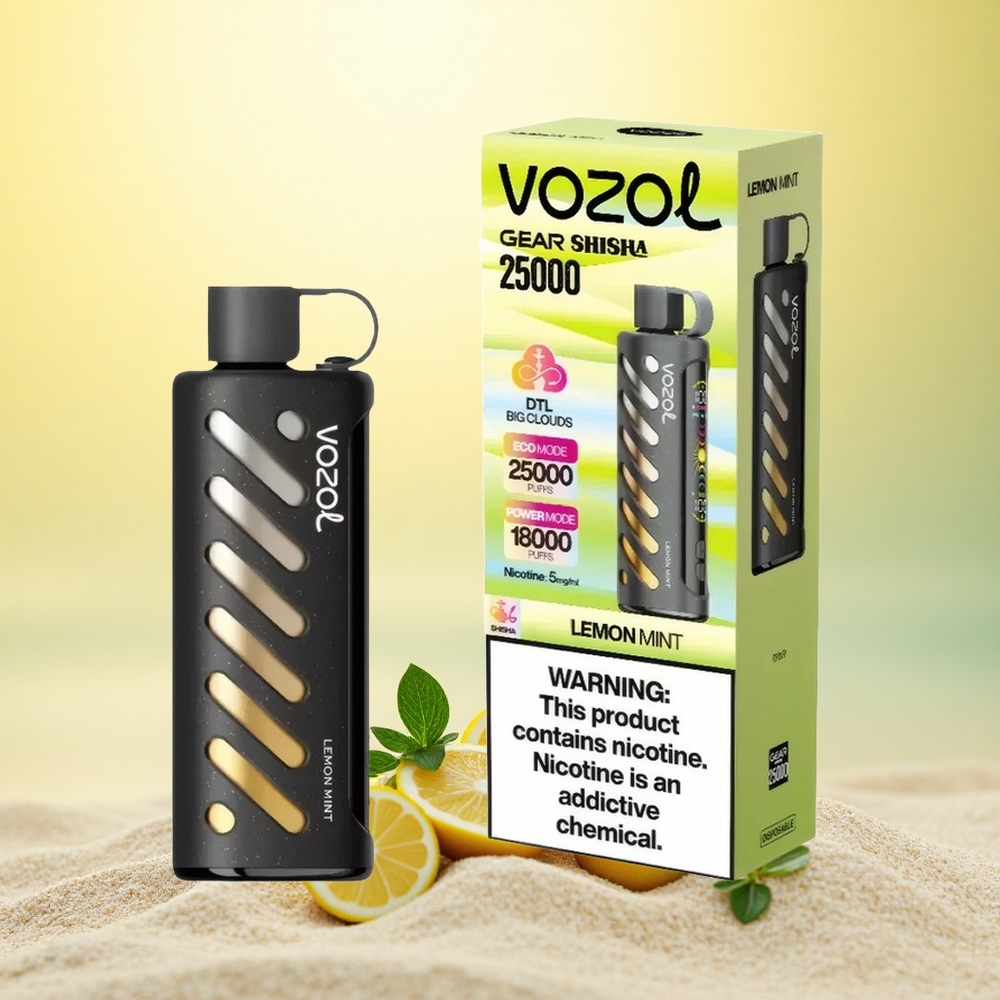 VOZOL Gear Shisha 25000 Puffs Citroen Munt Dual Mesh 1000mAh