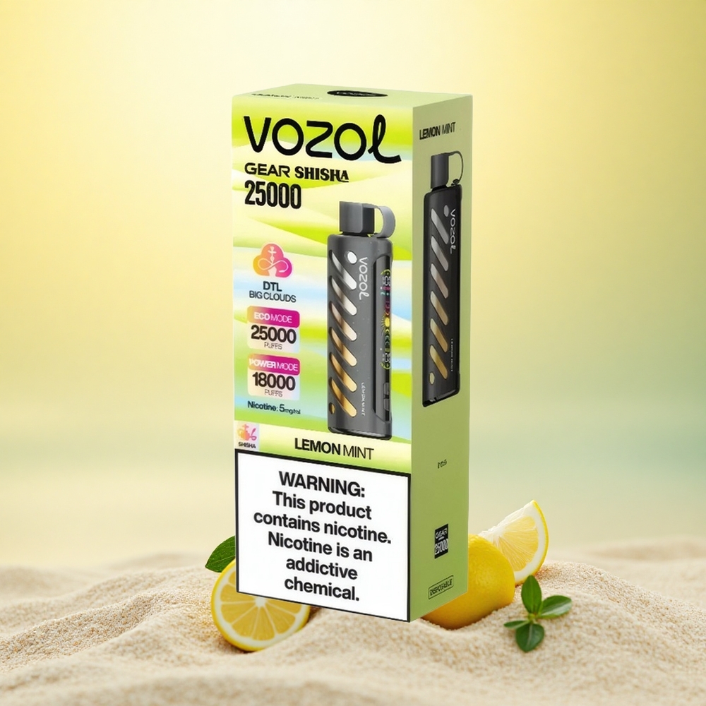 VOZOL Gear Shisha 25000 Puffs Citroen Munt Dual Mesh 1000mAh