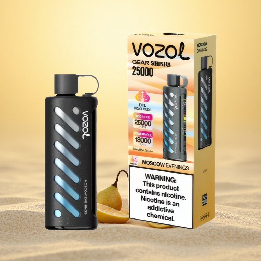 VOZOL Gear Shisha 25000 Puffs Moskou Avonden Dual Mesh 1000mAh 5mg