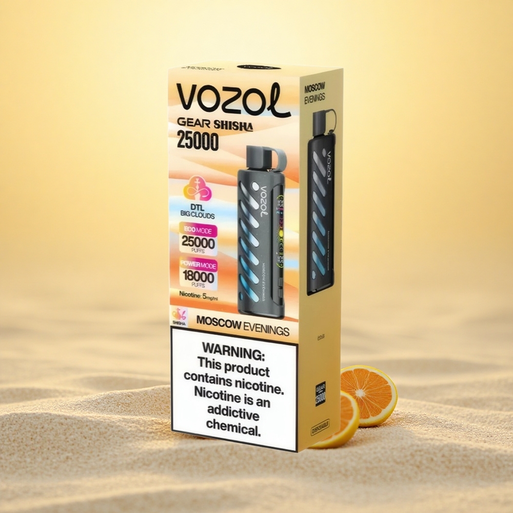 VOZOL Gear Shisha 25000 Puffs Moskou Avonden Dual Mesh 1000mAh 5mg