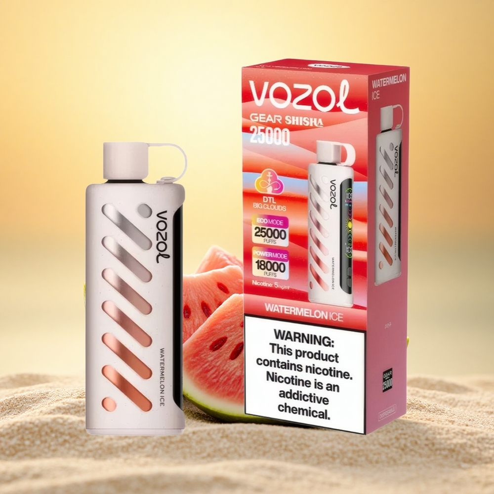 VOZOL Gear Shisha 25000 Puffs Watermeloen IJs Dual Mesh 5mg