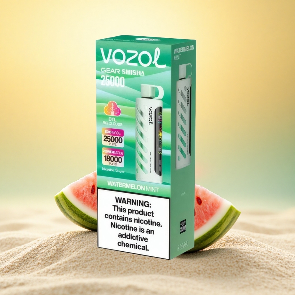 VOZOL Gear Shisha 25000 Puffs Watermeloen Munt Dual Mesh 5mg
