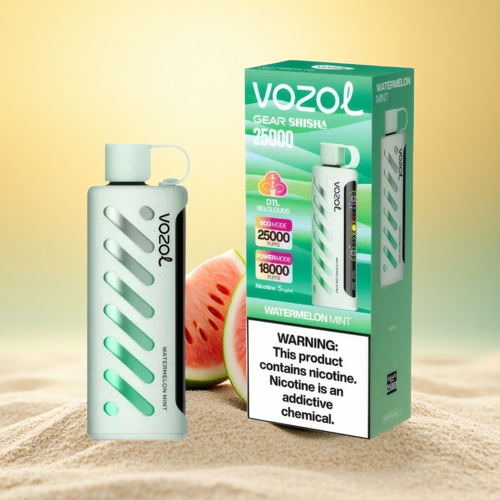 VOZOL Gear Shisha 25000 Puffs Watermeloen Munt Dual Mesh 5mg