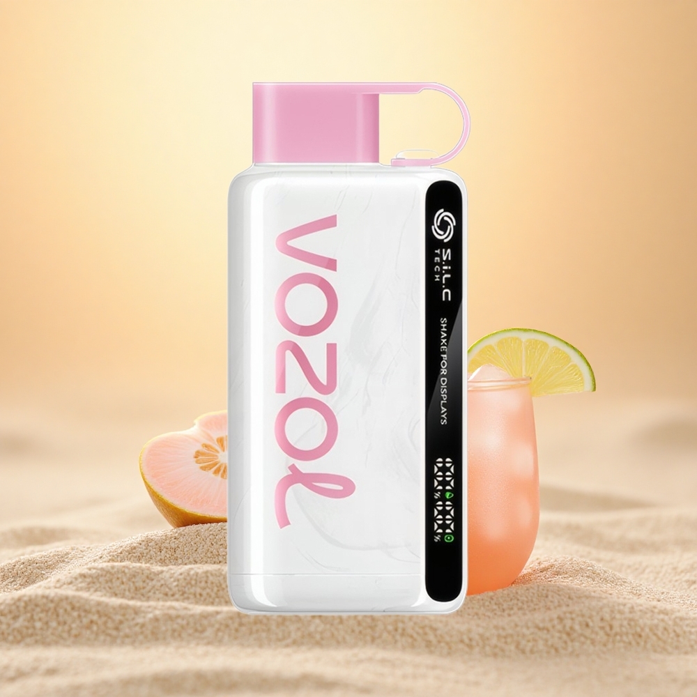 VOZOL STAR 9000/12000 Puffs Roze Citroen Frisdrank met Snel Opladen en Gerecycled Plastic