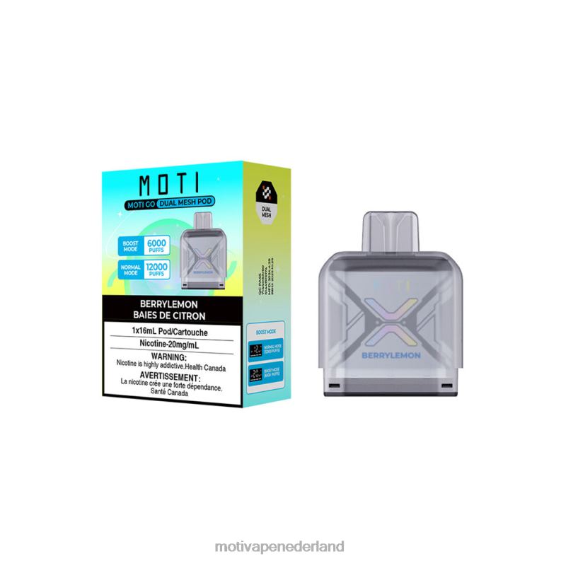bessen citroen - Moti vape disposable Nederland - MOTI Go Pro wegwerpbare capsule 0L06N90