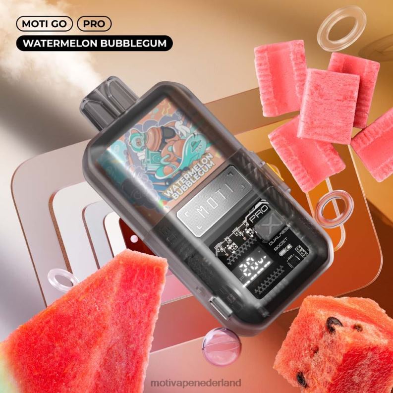watermeloen kauwgom - Moti vape price - MOTI Go Pro wegwerpdamp (5%, 12.000 trekjes) 0L06N23